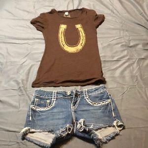 LA Idol XS shorts, shirt med